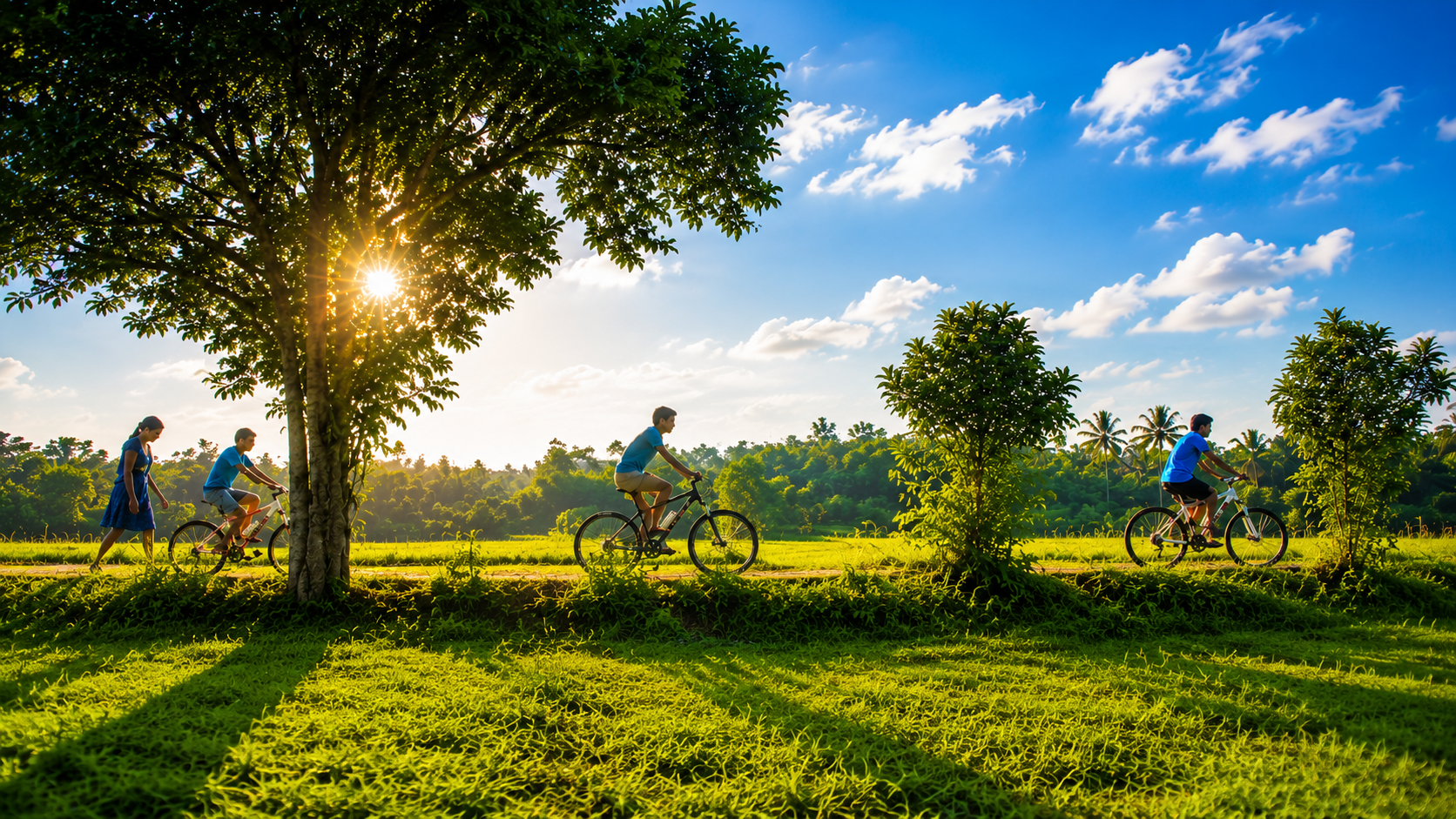 Cycling through villages